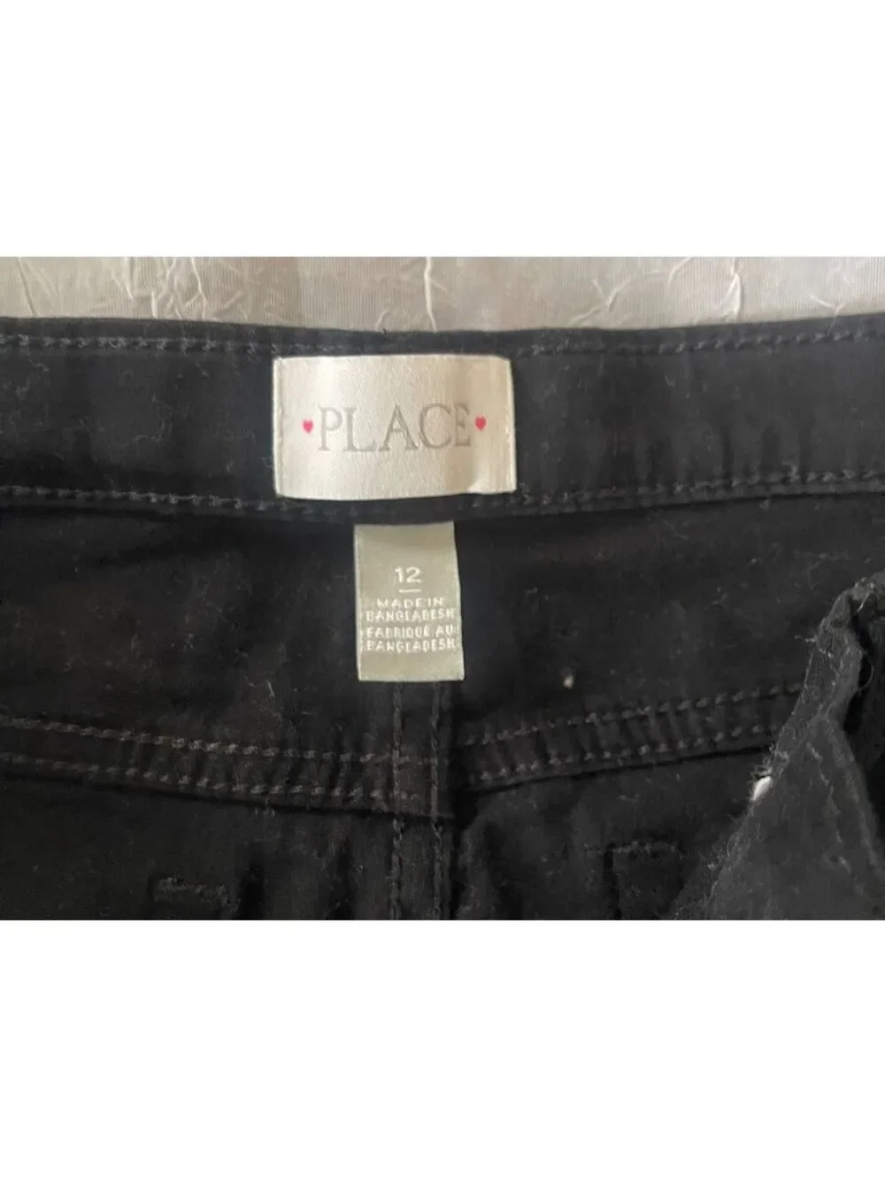The Children's Place Girls Black Chino Uniform Bermuda Shorts – Size 12